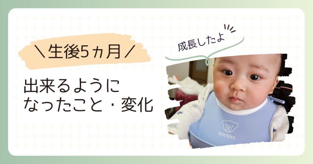 【生後5ヵ月】出来るようになったこと・変化