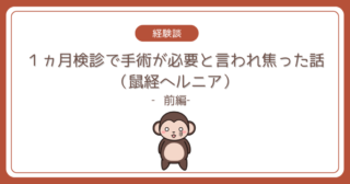 【経験談】1ヵ月検診で手術が必要と言われ焦った話（鼠経ヘルニア）‐前編‐
