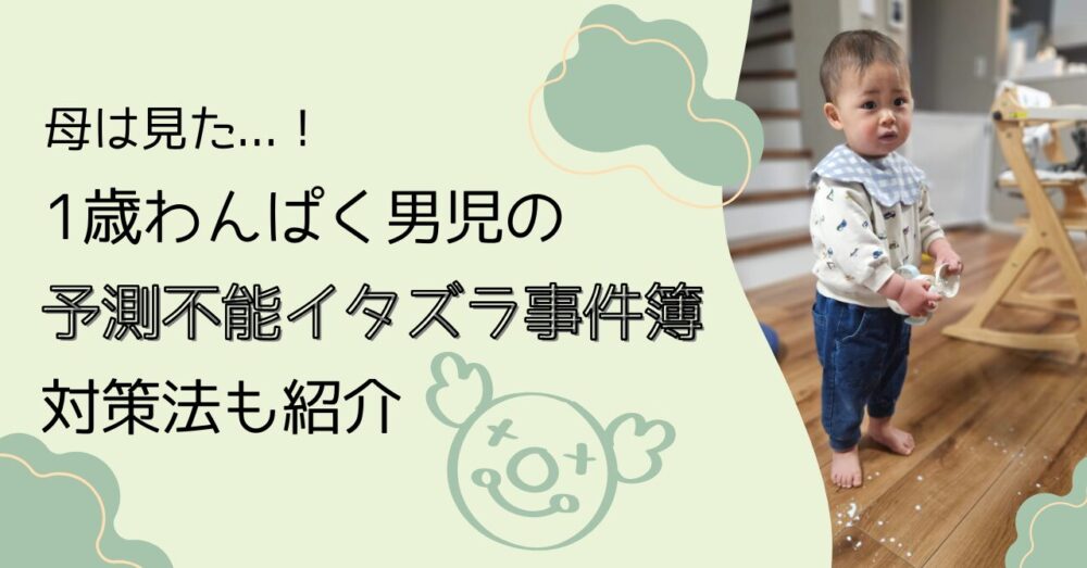 母は見た...！1歳わんぱく男児の予測不能イタズラ事件簿│対策法も紹介